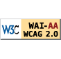 遵守2A級無障礙圖示，萬維網聯盟（W3C）- 無障礙網頁倡議（WAI） Web Content Accessibility Guidelines 2.0