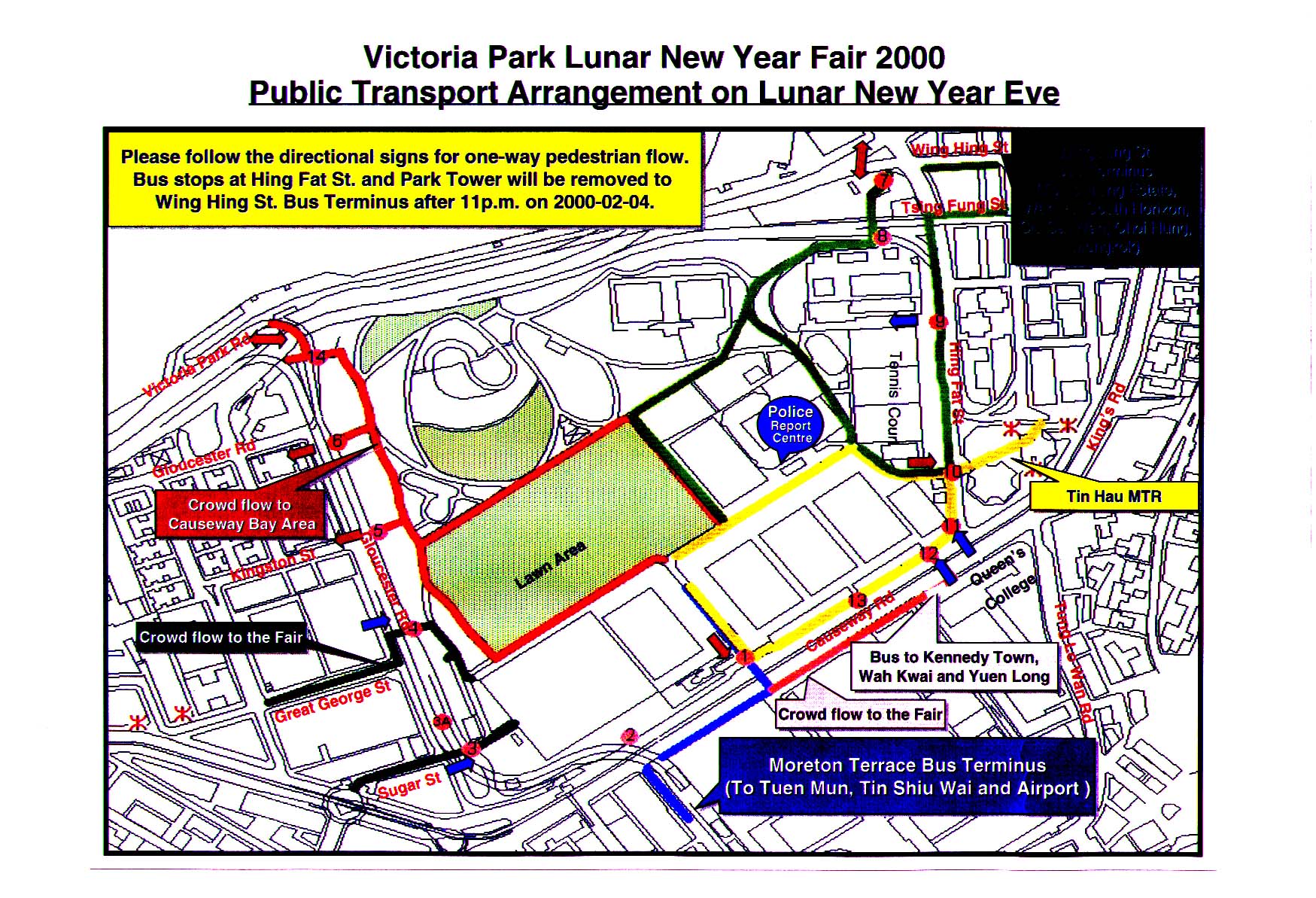 Traffic arrangements for Lunar New Year Fairs