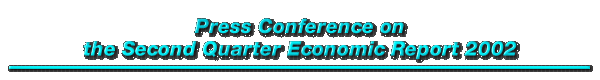 Press Conference on the Second Quarter Economic Report 2002